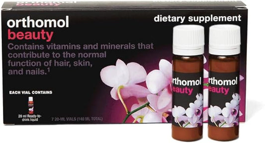Orthomol Beauty, Women's Beauty Supplement, 7-Day Supply, Supports Hair, Skin, and Nail Health, Collagen Supplement with Coenzyme Q10