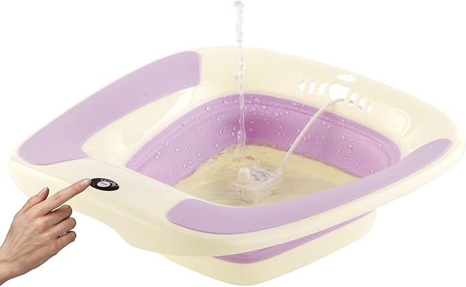 Electric Sitz Bath, Sitz Bath for Postpartum Care, Sitz Bath for Hemorrhoids, Sitz Bath for Toilet Seat, Sits Bath for Women Men Adults, Sitz Bath Soak Salts, Hip Bath Bowl, Collapsible, Purple