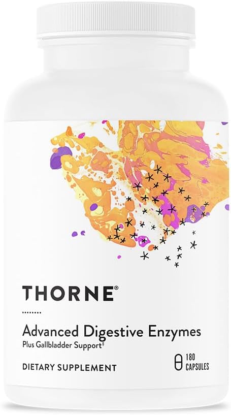 THORNE - Advanced Digestive Enzymes (Formerly Bio-Gest) - Blend of Digestive Enzymes to Aid Digestion* - Gut Health Support with Pepsin, Ox Bile, Pancreatin - 180 Capsules - 90 Servings