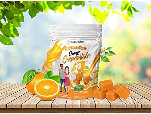BariatricPal Sugar-Free Calcium Citrate Soft Chews 500mg with Probiotics (90 Count) - Orange Creamsicle
