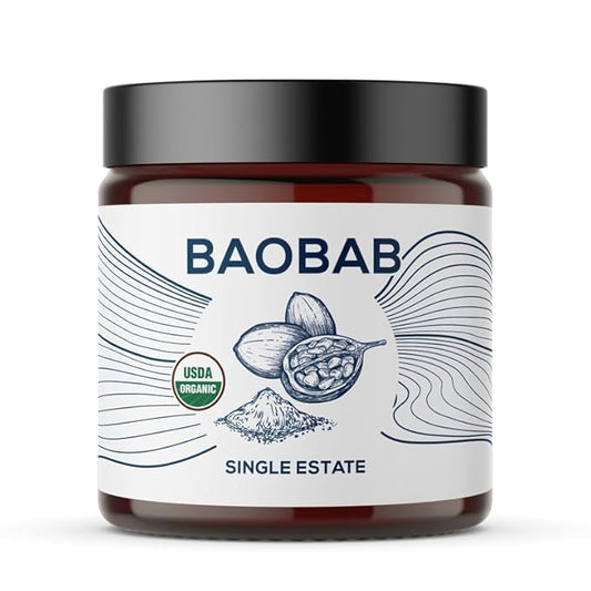 One Farm by WAAYB Organic Baobab Powder Non-GMO, Fair-Trade, Vegan, Gluten Free, Single Origin, 100% South African Baobab, Premium Quality in Resealable Jar