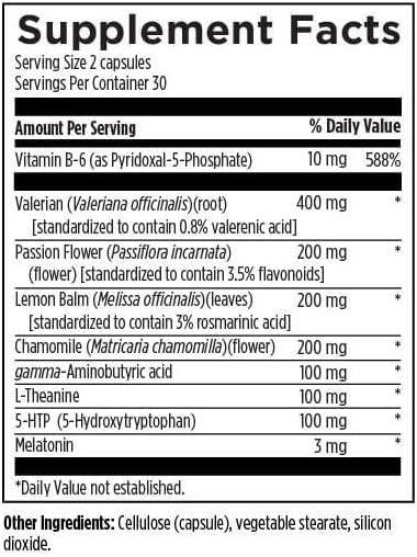 Designs for Sport Sleep Complex - Supports Relaxation & Restful Sleep* - Nutrients & Botanicals with Neurotransmitter Precursors - NSF Certified for Sport - 60 Vegetarian Capsules