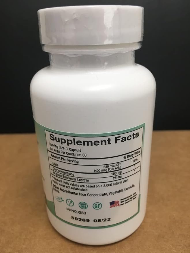 Peak Pure & Natural Peak DIM - Support Healthy Hormone & Estrogen Balance - Metabolism Support Supplement | 100mg - 30 Capsules