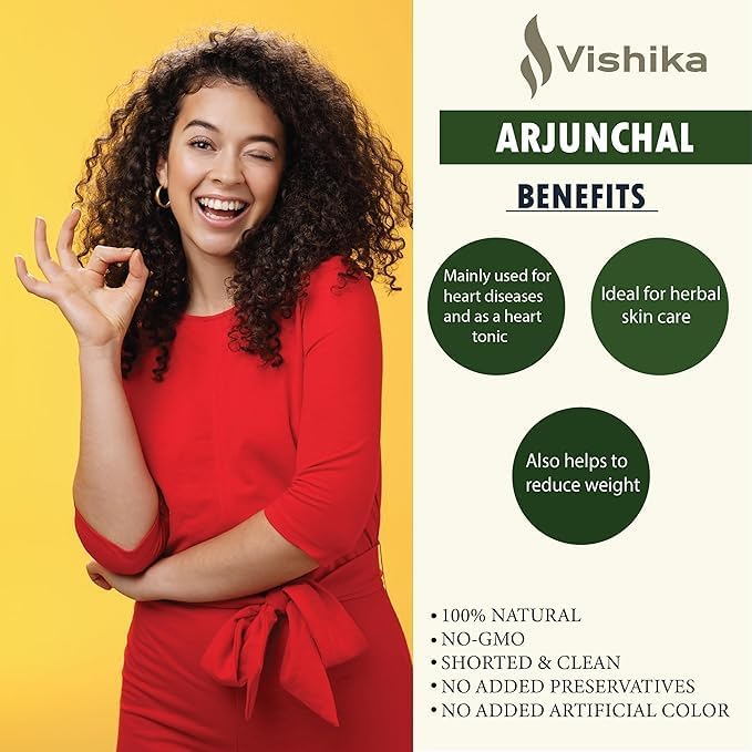 Organic Fresh Arjun Ki Chaal | Arjuna | Arjun Tree | Thella Maddi | Marudha Maram | Tree Bark | Terminalia Arjuna | Traditional Herbal Heart Supplement for Proper Heart Function - 100g