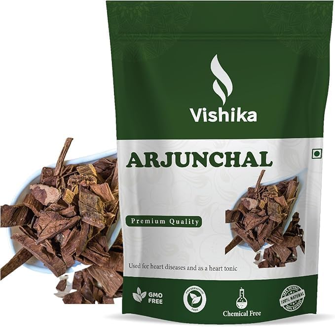 Organic Fresh Arjun Ki Chaal | Arjuna | Arjun Tree | Thella Maddi | Marudha Maram | Tree Bark | Terminalia Arjuna | Traditional Herbal Heart Supplement for Proper Heart Function - 100g