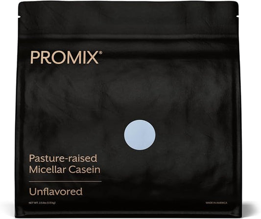 ProMix Nutrition Casein Protein Powder - Grass-Fed, Pasture Raised, Slow Release Micellar Casein - Gluten-Free - Unflavored, 2.5 Pound (Pack of 1)