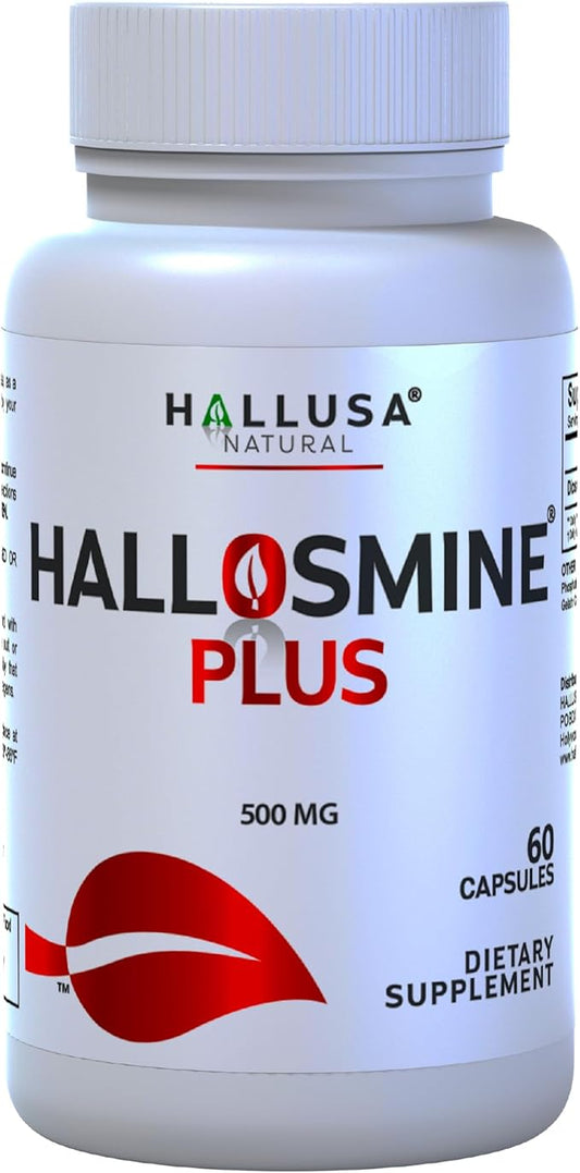 Hallosmine Plus Diosmin 500mg, Varicose Veins, Leg Circulation Supplement, Heavy Legs, Diosmin Circulation Support, Lymphatic Drainage & Blood Circulation Supplement - 60 Caps