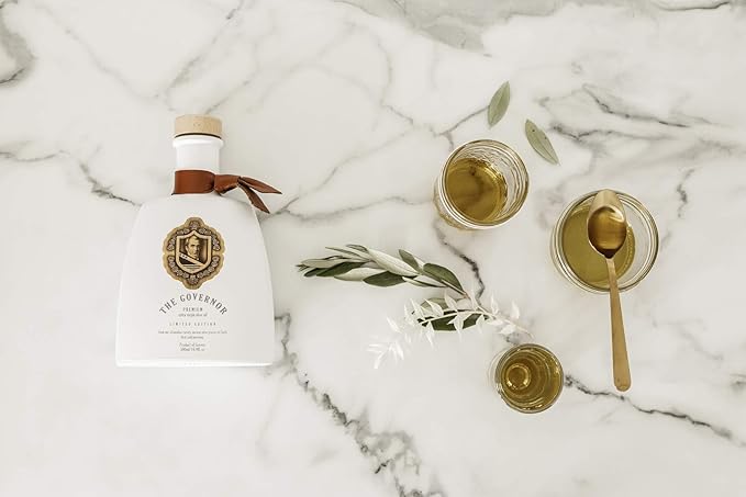 The Governor Limited Edition Extra Virgin Olive Oil - Unfiltered, Cold-Pressed, Early Harvest, Single Origin - Peppery, Robust, Spicy Notes - Packed with Polyphenols, Oleocanthal, Antioxidants, 500ml