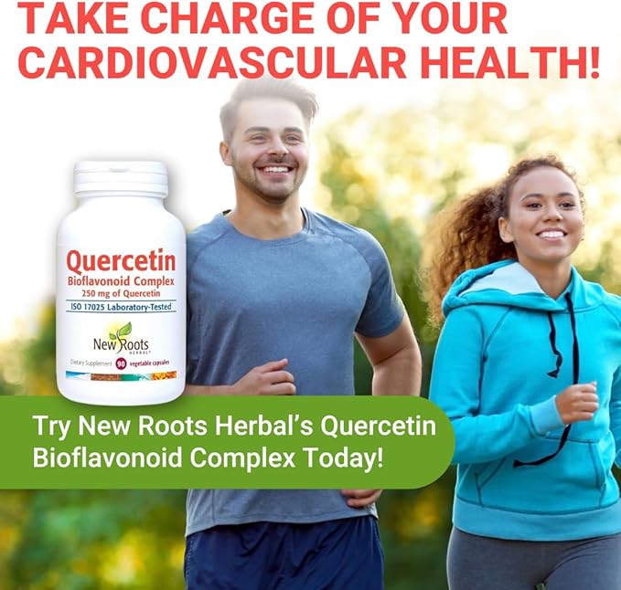 NEW ROOTS HERBAL Quercetin with Bromelain Capsules | 4-in-1 Formula with Quercetin, Bromelain, Bioflavonoids and Rutin | Heart Health and Immune Support Supplement (90 Veggie Capsules), Non-GMO
