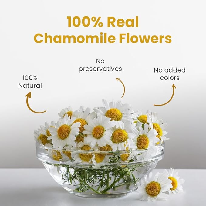 BLUE TEA - Chamomile Tea - 1.05 Oz (30+ Cups) Loose | SLEEP & RELAXATION | Herbal Tea - Caffeine Free - Flower Based - Non-Bitter - Night Time Tea | Reusable Pet Jar
