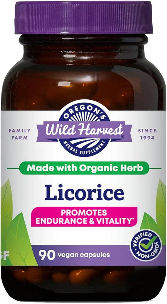 Oregon's Wild Harvest Organic Licorice Root Capsules, 90 Count