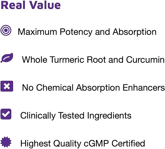 Super-Micronized Turmeric Curcumin Capsules 2-Month Supply Rapid Absorption, Whole Root, Non-GMO, Skin, Gut Health & Antioxidants(120 Capsules)