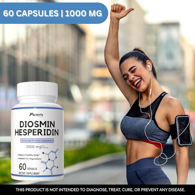 Diosmin Hesperidin 1000 Mg | Diosmin Hesperidin | Diosmin 500mg Advance Formula Supplement, 180 Capsules (Pack 3)