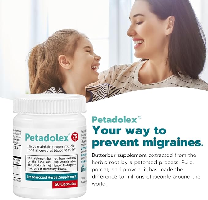 Migraine Relief - Patented Butterbur Root Extract, 75mg PA-Free Butterbur Extract in Gelatin Capsules, Ideal Real Butterbur for Migraines Solution Prevention