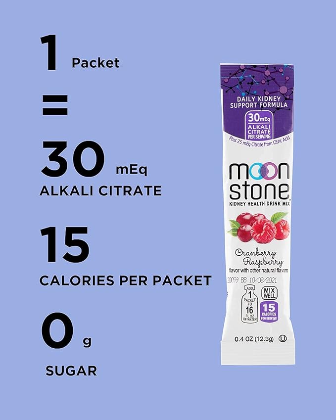 Stone Stopper Drink Mix, Cranberry Raspberry, Kidney Stone Prevention, Calcium Oxalate Protector, Developed by Urologists to Improve Hydration and Support Kidney Health, 15 Day Supply