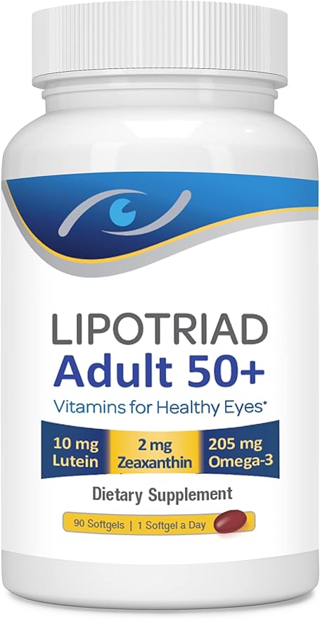 Eye Vitamin and Mineral Supplement - 90 Softgels, 3-Month Supply - Supplement with Lutein, Zeaxanthin and Omega 3 for Healthy Eyes