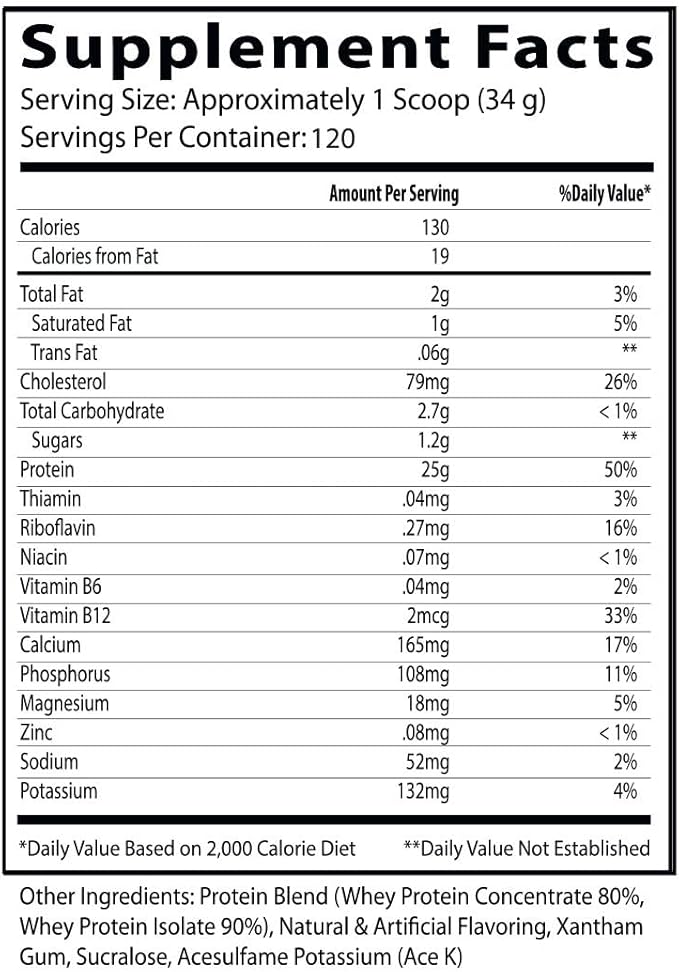 Insane Labz Insane Whey,100% Muscle Building Whey Protein, BCAA Amino Profile, Mass Gainer, Meal Replacement (Vanilla, 120 Servings)