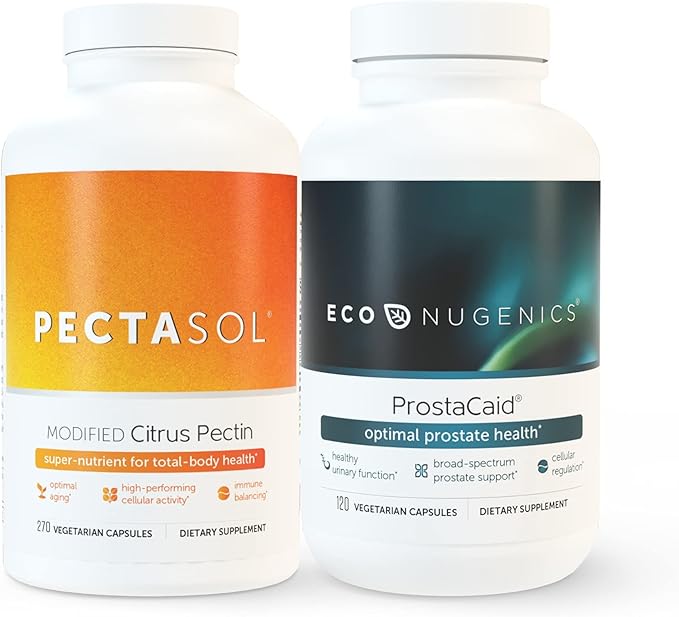 Ultimate Prostate Health Supplement Bundle Including ecoNugenics ProstaCaid and Pectasol-C Modified Citrus Pectin - Immune Function & Prostate Support for Men