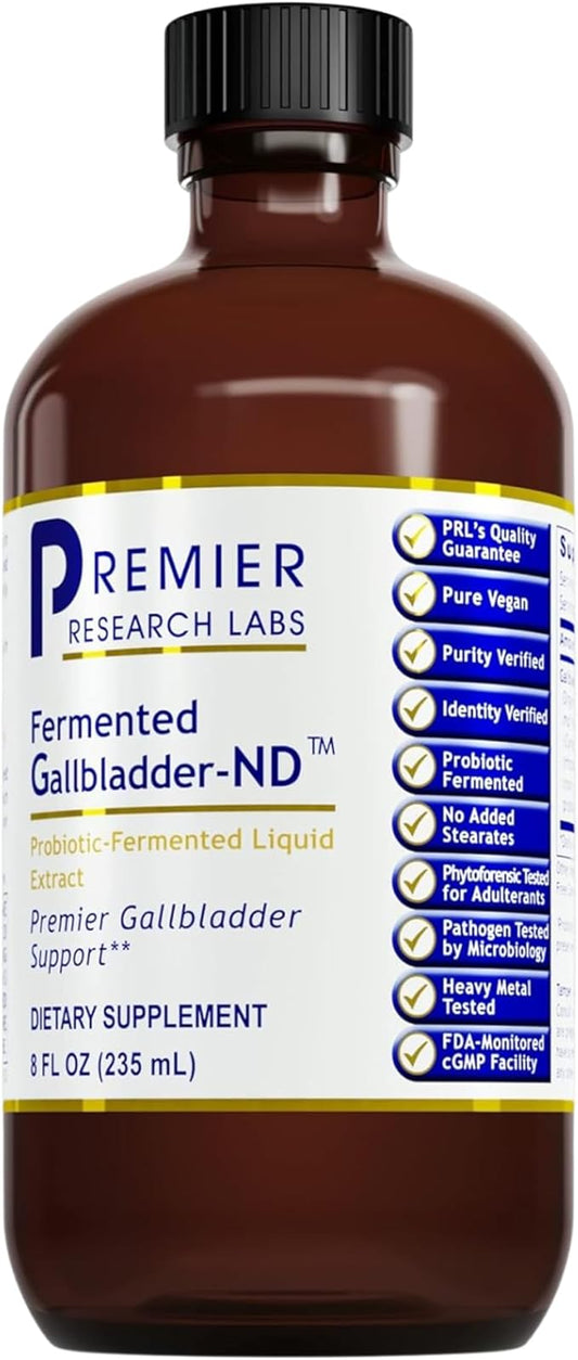 Premier Research Labs Fermented Gallbladder-ND - Gallbladder Cleanse, Milk Thistle and Artichoke Extract, Milk Thistle Liquid Drops, Tincture Supplement with Antioxidants, Turmeric - 8 Fl Oz Bottle
