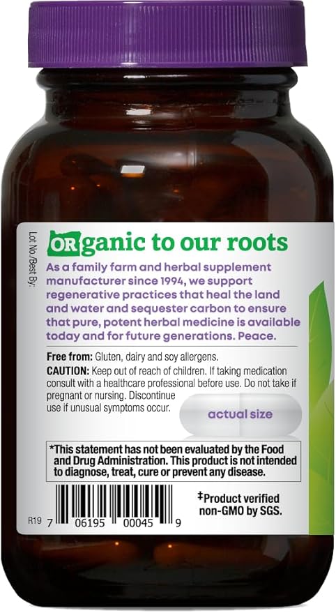 Oregon's Wild Harvest, Certified Organic Nettle Capsules with Stinging Hairs, Allergy Supplement, 600 mg, 90 Capsules