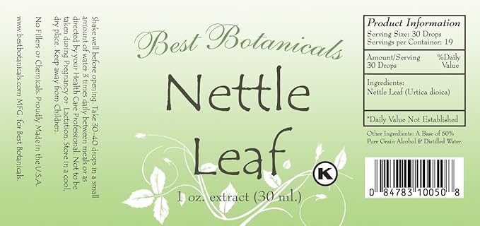 Best Botanicals Nettle Leaf Extract 1 oz.