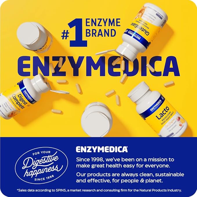 Enzymedica Digest Spectrum, Enzymes for Multiple Food Intolerances, Breaks Down Problem Foods, 120 Capsules