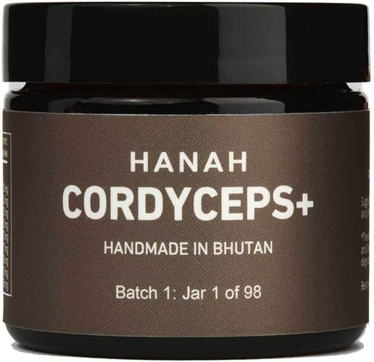 Hanah Organic Pure Cordyceps, Hand Harvested in Bhutan, 30 ct Capsules