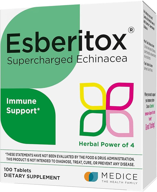Supercharged Echinacea – Immune Support – Herbal Supplements - Wild Indigo Root - Purple Coneflower – Made in Germany – 100 Tablets