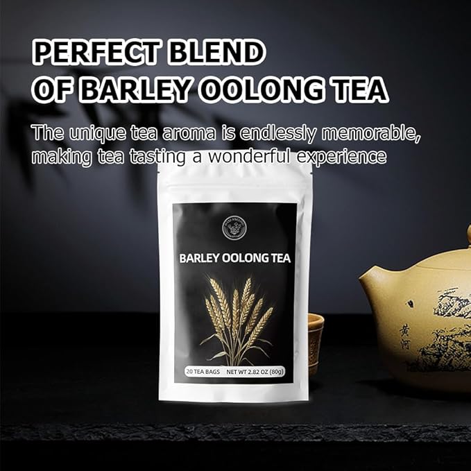 HANFANGLING Barley Oolong Herbal Tea, Oolong Tea, 20 Tea Bags, 2.82oz(80g), Refreshing, Barley Roasted Fragrance