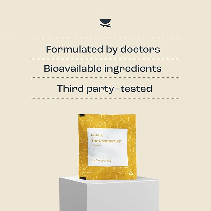 The Postpartum - Vitamins to Fuel Your Fourth Trimester - Formulated by Doctors with Nutrients to Support Hormones& Recovery - DHA (Omega-3), Iron, Choline, B12-30-Day Supply (HSA/FSA Eligible)