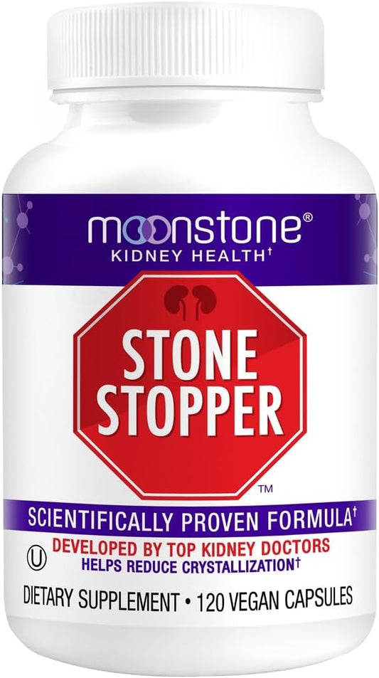 Stone Stopper Capsules, Kidney Stone Prevention, Calcium Oxalate Protector, Alkali Citrate Support Supplement, Developed by Urologists to Support Kidney Health, 30 Day Supply (120 Count)