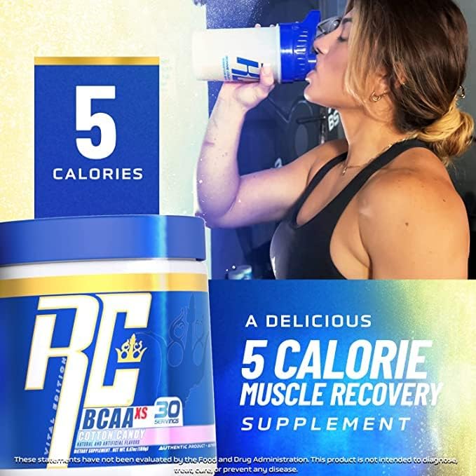 Ronnie Coleman Signature Series 30 Servings, XS BCAAs Amino Acids Powder with EAAs, Sugar Free Hydration Drink and Muscles Recovery Supplements, Lemonade Flavored Post Workout Powder