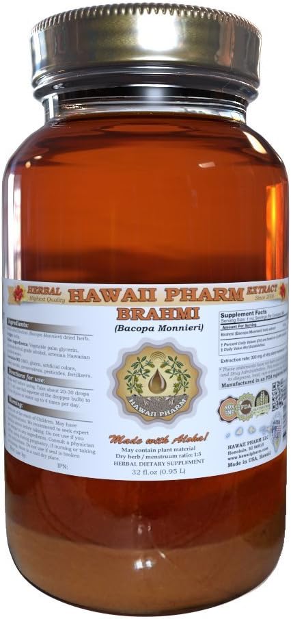 Brahmi (Bacopa Monnieri) Liquid Extract 32 oz Unfiltered