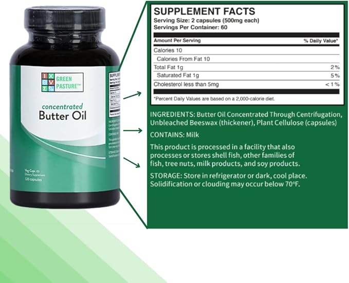 Green Pasture Concentrated Butter Oil Capsules
