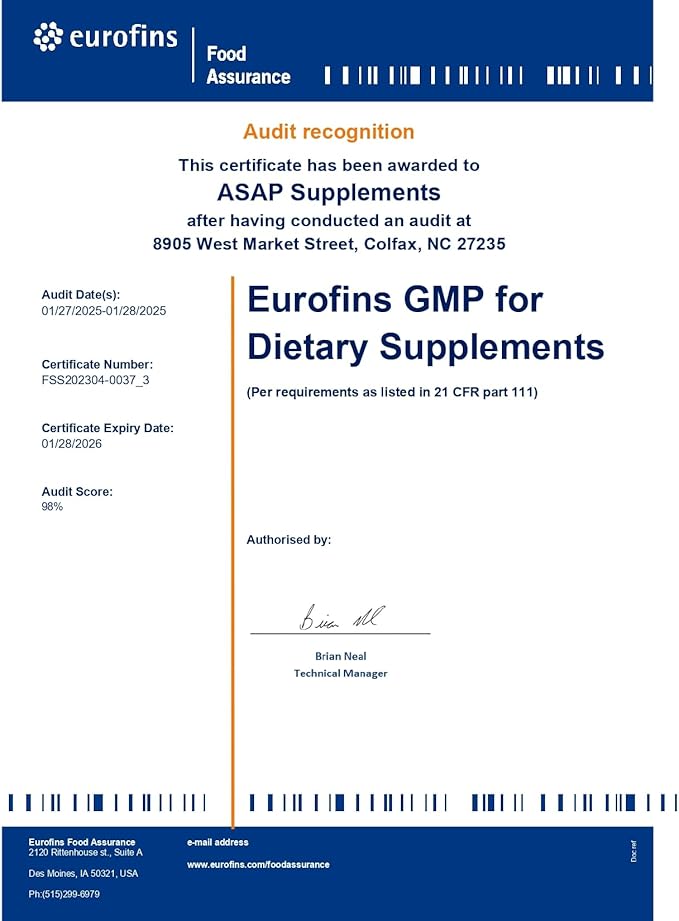 Absonutrix Serrapeptase Enzyme 583mg, 4 Fl oz, 250000 spu per Serving, 120 Servings, High Bioavailability, Quick Absorption, GMP-Certified, Non-GMO, Plant Based, Made in USA