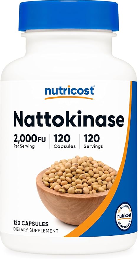 Nutricost Nattokinase 2,000FU, 120 Capsules - Gluten Free, Non-GMO, Vegetarian Friendly
