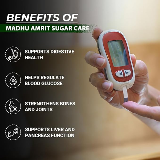 Sugar Care Supplement - Advanced Herbs Mix Blood Glucose Support with Karela, Gudmar, Shilajit & Triphala - Natural Herbal Formula for Healthy Blood Sugar Levels - 60 Tablets