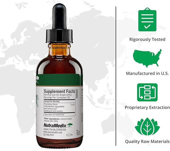 NutraMedix Nutra-BRT - Immune Support Supplement + Herbal Extract - Huacapurana Bark + Houttuynia Leaf Herbal Supplements for Immune Defense - (4 oz)