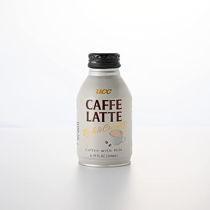 UCC Ready to Drink Caffe Latte, 8.79 FL OZ (Pack of 24), Delicious, Rich and Creamy, Convenient Bottled Coffee Drinks For On-the-Go, Imported from Japan