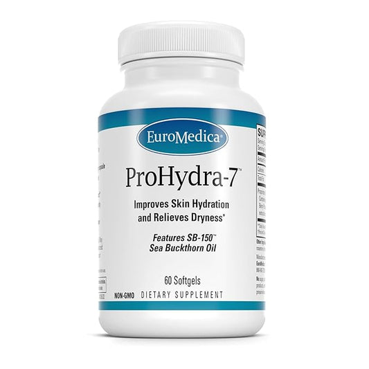 EuroMedica ProHydra-7 - Dietary Supplement with Essential Fatty Acids - Nutritional Supplement to Support Skin Health with Sea Buckthorn, Berry Pulp & Seed Oil - 60 Softgels