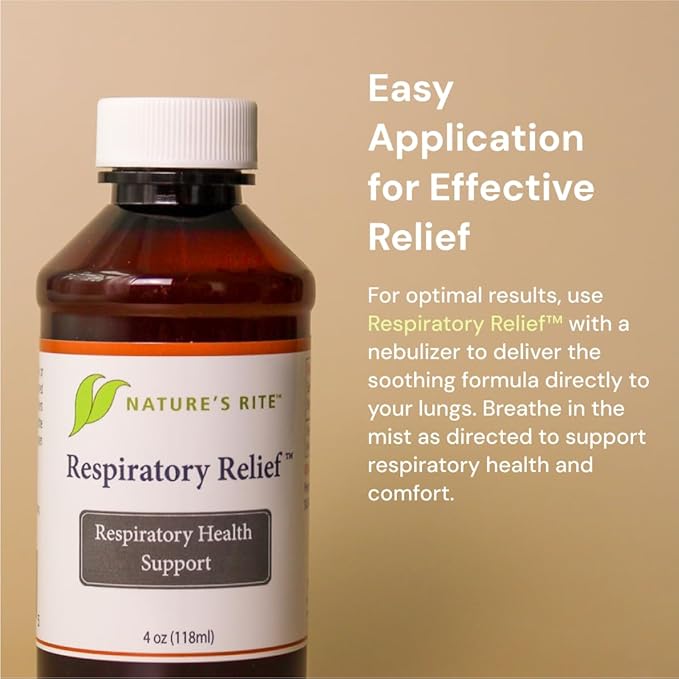 Nature's Rite Respiratory Relief with Colloidal Silver and Peppermint Oil - Support for Breathing Comfort - 4oz (New) - 1 Count