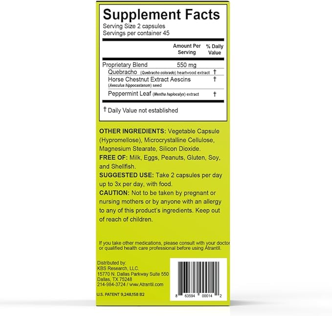 Atrantil 90 Capsules-Antioxidant Packed Polyphenol for Bloating and Gas Relief, Abdominal Discomfort, Constipation, Diarrhea, Postbiotic, Change in Bowel Habits and Everyday Digestive Health.