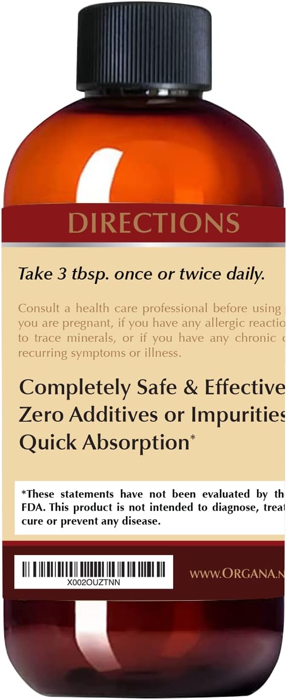 Organa Pure Crystalline Liquid Calcium Supplement - 30 PPM - Colloidal Minerals - Calcium Supplement for Women & Men - Liquid Calcium Citrate Alternative - 99.99% Pure Calcium