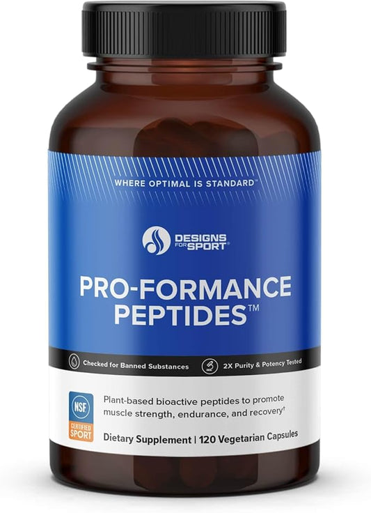 Pro-Formance Peptides - Supports Muscle Growth & Recovery* - Athlete Formula to Support Peak Performance* - NSF Certified for Sport - 120 Vegetarian Capsules