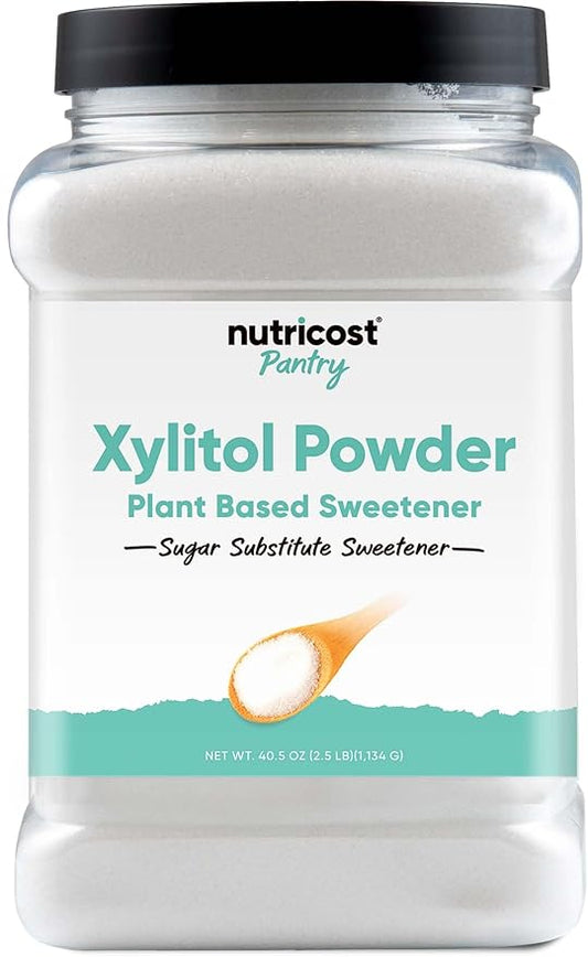 Nutricost Pure Xylitol Granulated Powder 2.5 Pounds - Granulated Crystals