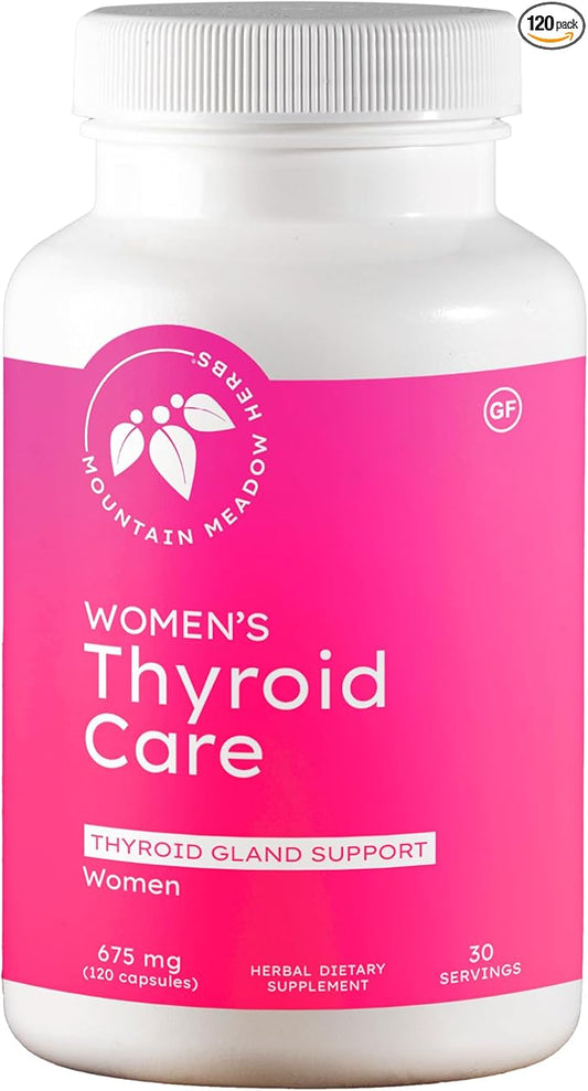 Mountain Meadow Herbs Women's Thyroid Care - Natural Herbal Supplement for Thyroid Function, Hormone Balance & Wellness 120ct