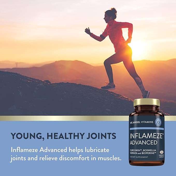 Mt. Angel Vitamins: Inflameze Advanced. Joint Health, Collagen Protection, Turmeric Supplement, 60 Capsules