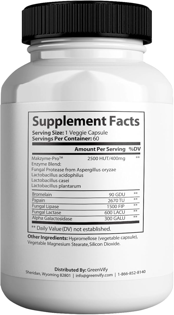 SyncoGut Max Digestive Enzyme Supplement, 60 Veggie Capsules, Natural Formula with Probiotics and Enzymes for Digestive Support (1)