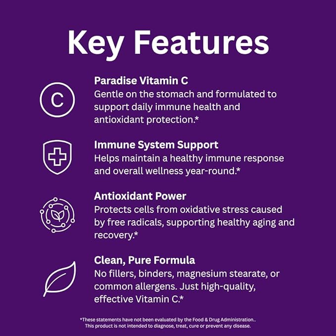 Paradise Herbs Earth's Blend Vitamin C with Nature's C and Adaptogens, Superfoods Base of Probiotics & Organic Alkalizing Greens, 90 Vegetarian Capsules