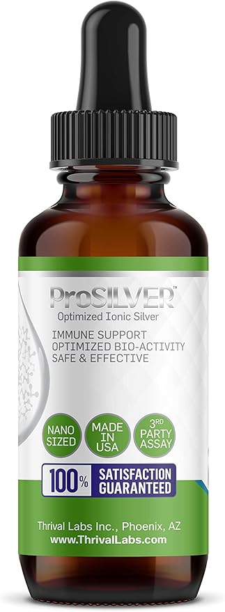 Ionic Colloidal Silver Liquid Dropper 20 PPM 4oz Inmune Support Plata Coloidal Drops for Immunity Bio Active